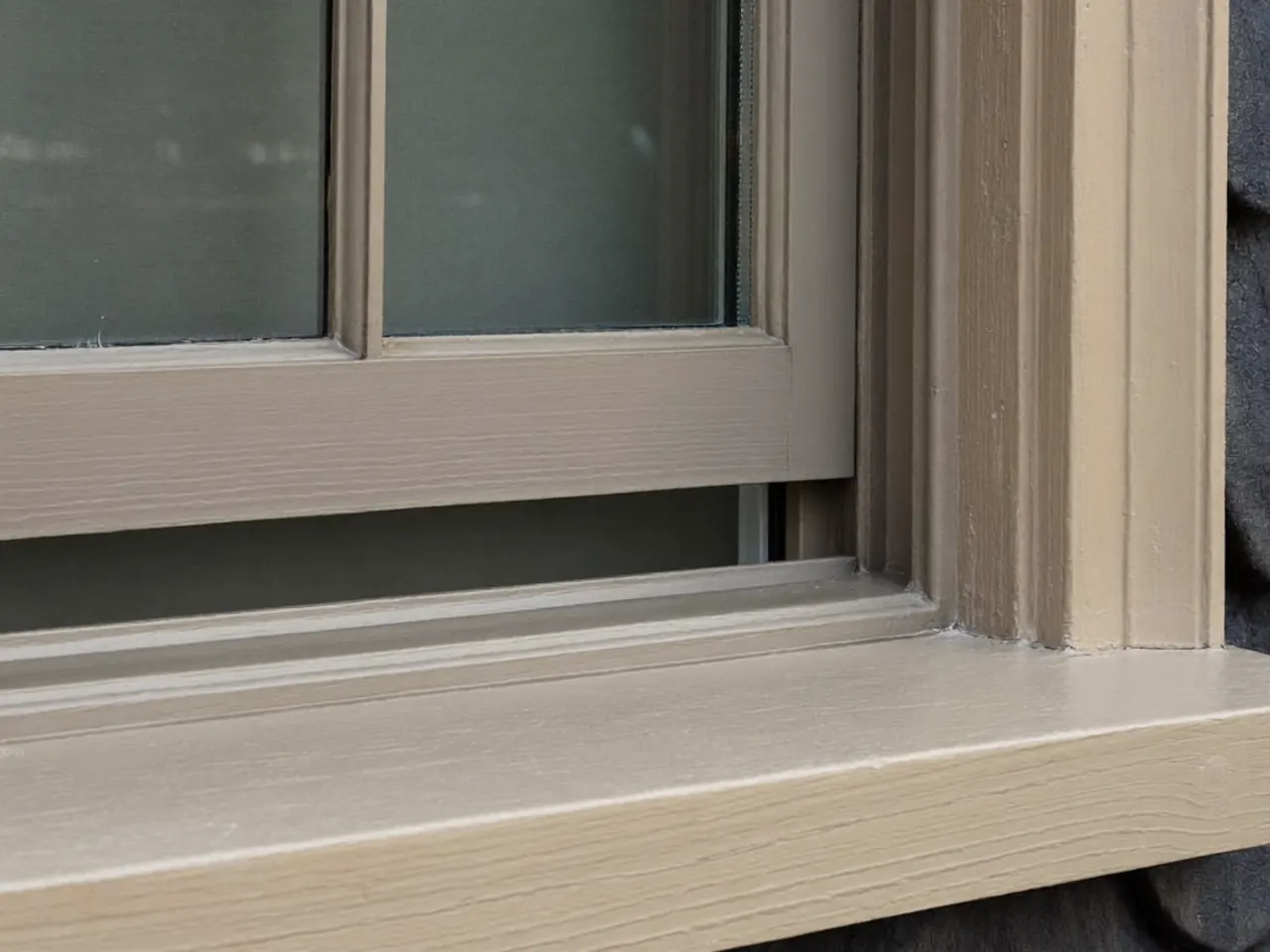Standard casement window with a proud sash and stepped frame